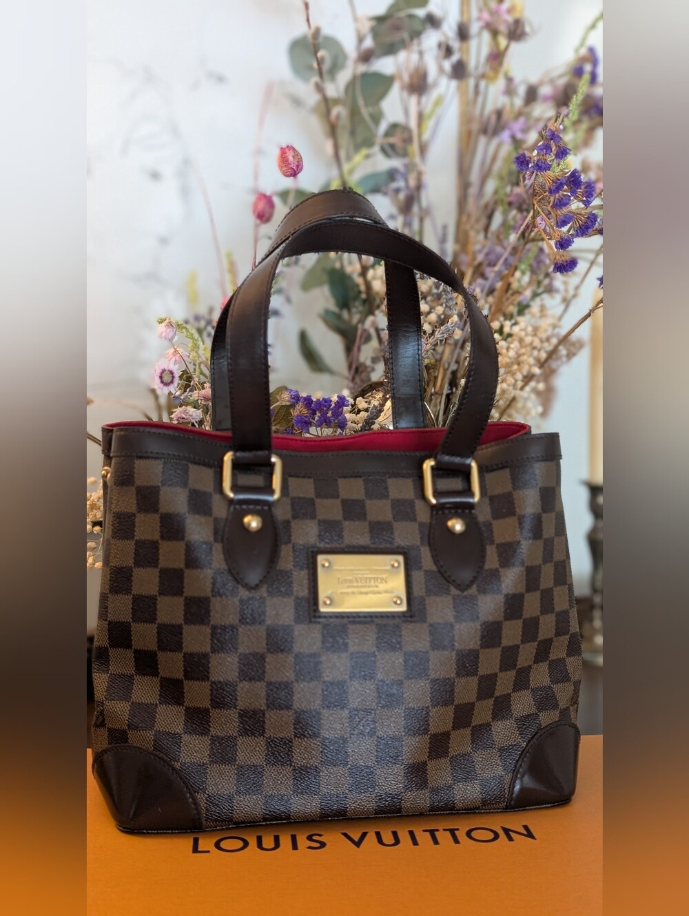 Louis Vuitton Brown Damier Ebene Canvas Hampstead PM Tote bag